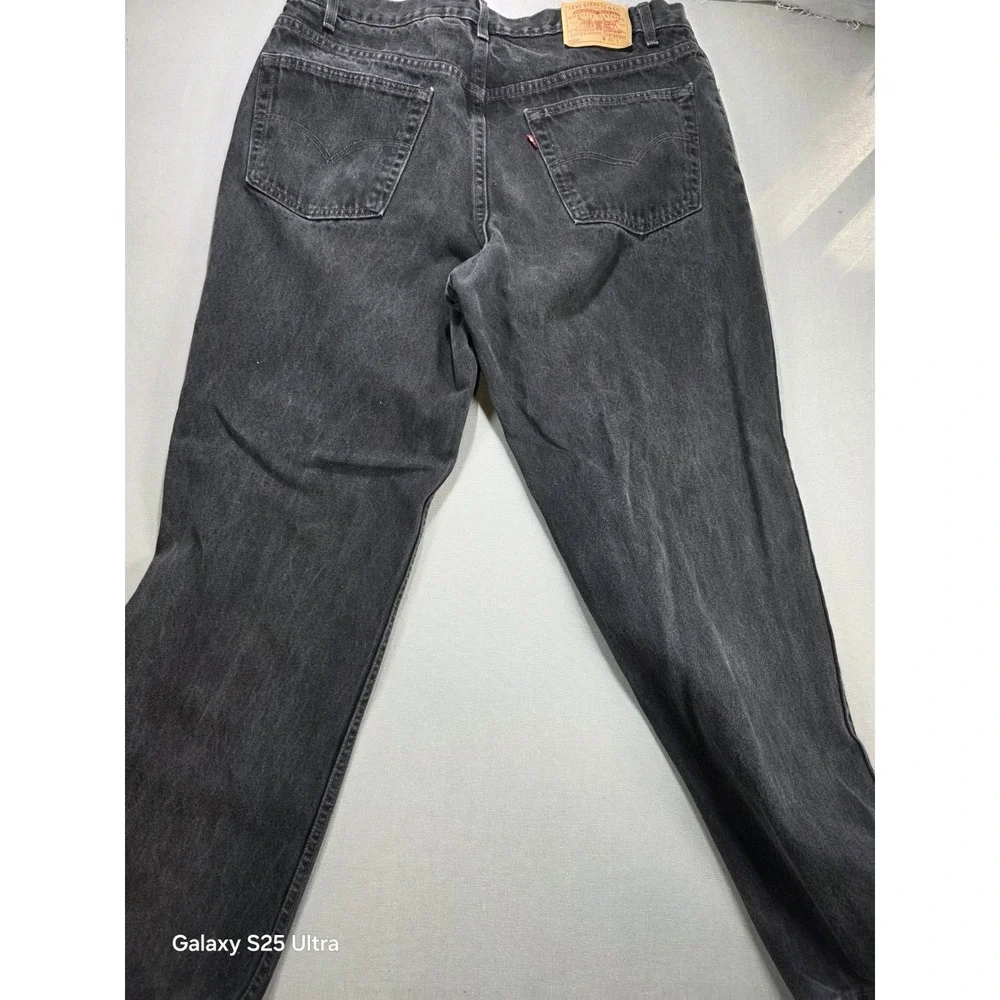 Levis Mens 550 Relaxed Fit 40x32 1999‎ 90s Y2K Black Denim Jeans
